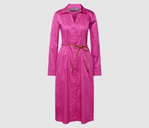 Hemdblusenkleid mit Bindegürtel