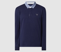Rugby-Shirt mit Logo-Stickerei