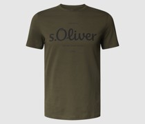 T-Shirt mit Label-Print