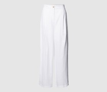 Leinenhose mit Knopf- und Reißverschluss