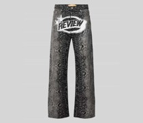 Baggy Fit Jeans mit Label-Print