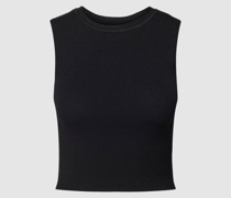 Crop Top aus Viskose-Mix mit Rundhalsausschnitt Modell 'MAJLI'