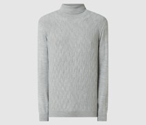 Strickpullover mit Rollkragen