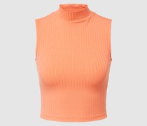 Tanktop mit Stehkragen Modell 'Kaori'