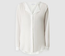 Bluse aus Chiffon mit verdeckter Knopfleiste