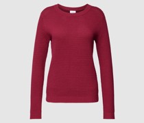 Strickpullover mit gerippten Abschlüssen Modell 'Dalo'