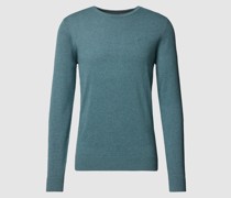 Strickpullover mit Label-Stitching Modell 'BASIC'