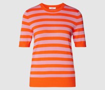 Strickshirt mit Streifenmuster