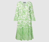 Knielanges Kleid mit floralem Muster