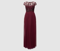 Abendkleid mit Zierbesatz