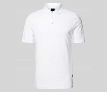 Slim Fit Poloshirt im unifarbenen Design