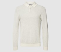Strickpullover mit Polokragen