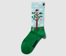 Socken mit Allover-Print Modell 'Treehouse'