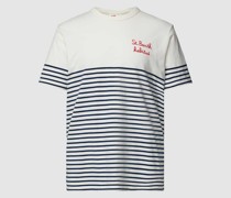 T-Shirt mit Label-Stitching Modell 'PORTOFINO'
