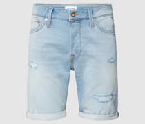 Jeansshorts mit Label-Patch Modell 'RICK'