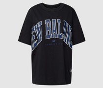 Oversized T-Shirt mit Label-Print Modell 'Athletics Warped'