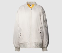 Oversized Bomberjacke mit Label-Details