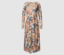 Knielanges Kleid mit Allover-Muster