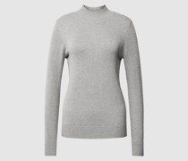 Strickpullover mit Stehkragen