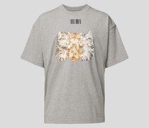 T-Shirt in melierter Optik