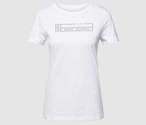 T-Shirt mit Label-Print und -Stitching