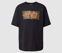 Oversized T-Shirt mit Label-Print