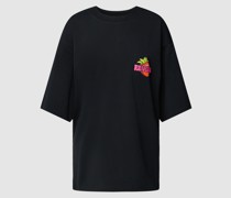 T-Shirt mit Label-Print