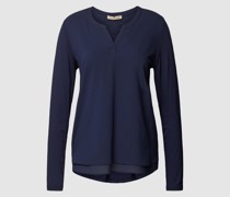 Bluse mit Tunikakragen