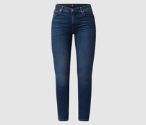 Cropped Skinny Fit High Waist Jeans mit Stretch-Anteil