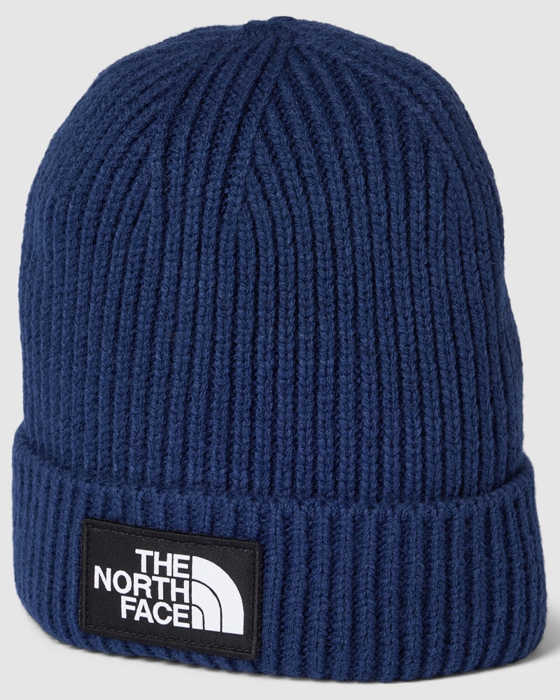 navy blue north face beanie