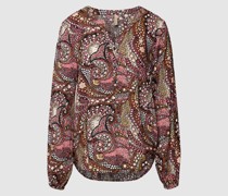 Bluse mit Allover-Muster Modell 'Manny'