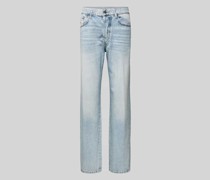 Jeans mit Allover-Zierbesatz