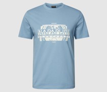 T-Shirt mit Label-Statement-Print Modell 'MANTA'