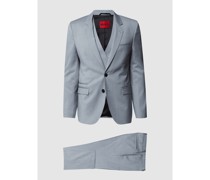 Extra Slim Fit Anzug mit Strukturmuster Modell 'Arti / Hesten'