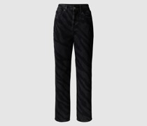 Straight Fit Jeans mit Allover-Muster Modell 'ROBYN'