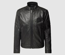 Lederjacke mit Reißverschlusstaschen Modell 'BEXLEY'
