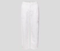 High Waist Jeans-Culotte mit Fransen