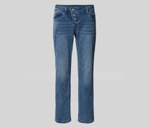 Regular Fit Jeans mit asymmetrischer Knopfleiste Modell 'Malibu'
