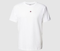 T-Shirt aus Baumwolle mit Label-Stitching