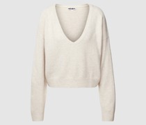 Strickpullover in Melange-Optik
