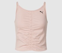 Top mit Label-Detail Modell 'STUDIO FOUNDATION RUCHED'
