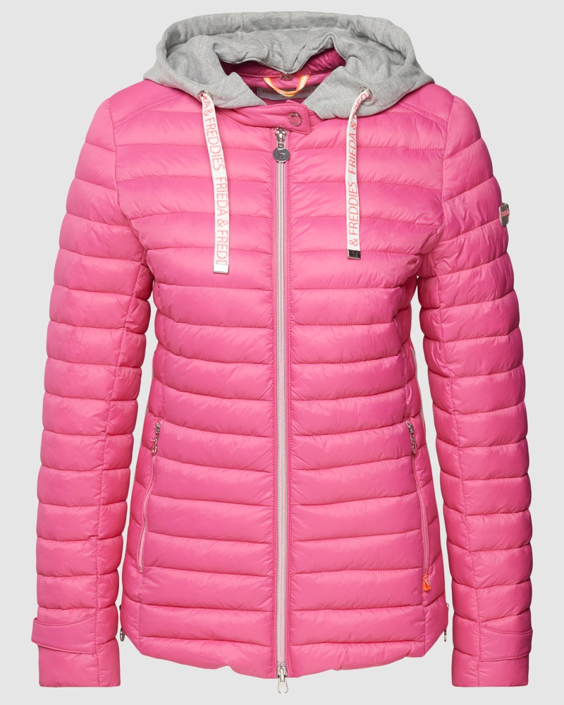 Frieda & Freddies Damen Steppjacke mit Label-Details