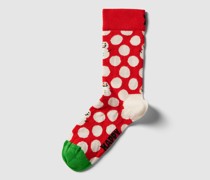 Socken mit Allover-Muster Modell 'Big Dot Snowman'