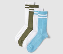 Socken mit Kontraststreifen im 4er-Pack