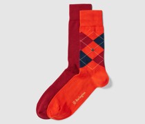 Socken mit Label-Applikation im 2er-Pack
