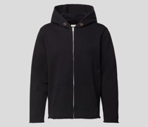 Sweatjacke mit ausgefransten Abschlüssen