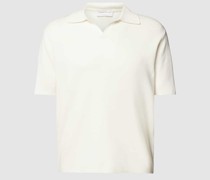 Poloshirt mit V-Ausschnitt Modell 'Maelon'