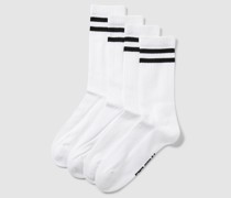 Socken mit Kontraststreifen im 4er-Pack