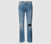 Relaxed Straight Fit Jeans mit Destroyed-Effekten Modell 'Ethan'