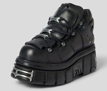 Plateau-Sneaker aus Leder